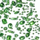 HB Cruystal 150PCS Sew-On Glass Rhinestones(Emerald Green)