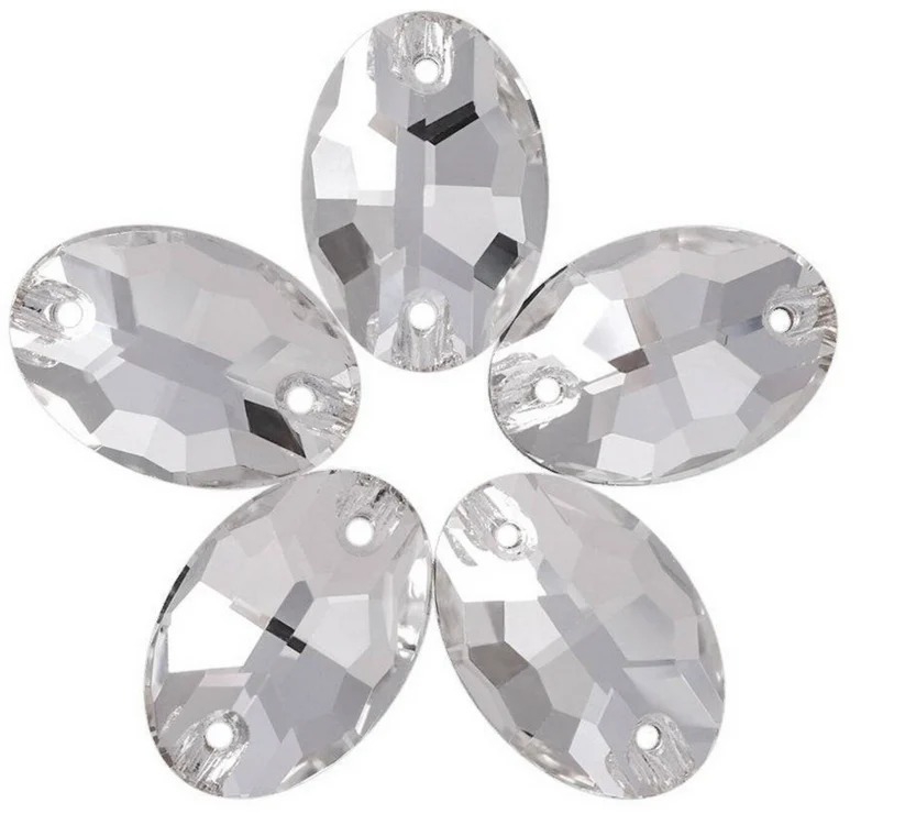 Oval Sew-On Flatback Stones